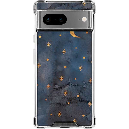 Moon and Stars Google Pixel 8a Clear Case
